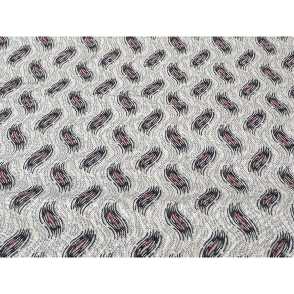 Vintage Gray & Black Wavy Patterned Fabric 40" x 44" Cotton Sewing Craft Materia - Picture 2 of 6
